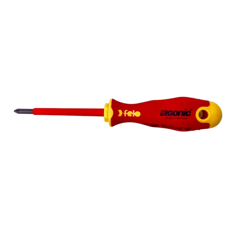 Отвертка диэлектрическая Felo Ergonic 41710290, крестовая +/- Z 1X80 (Германия) в Коврове