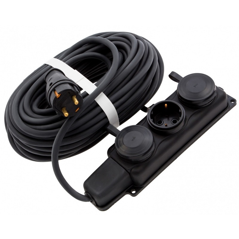 Удлинитель электрический силовой Сибртех 95886 20м 3 розетки КГ 3х15мм 16 А тип УХЗ-16 2149₽