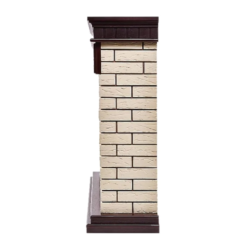 Портал Firelight Bricks 30 НС-1202851, камень бежевый, шпон, темный дуб  в Рыбинске
