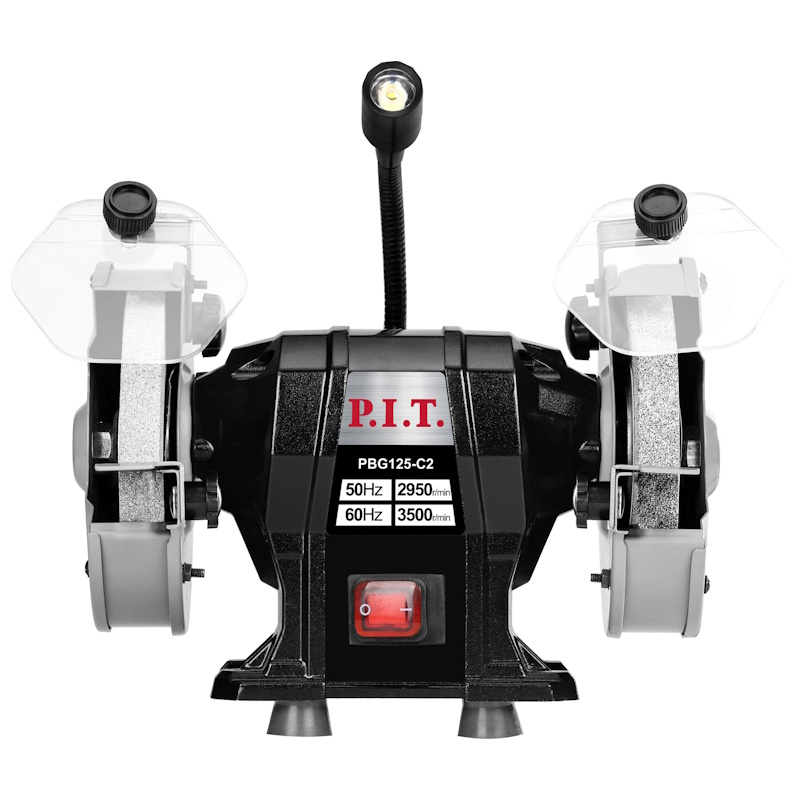 Станок точильный электричtcrbq P.I.T. PBG125-C2, 200Вт, 2950 об/мин, Ø125х12,7х16мм, LED, пылезащита в Ярославле
