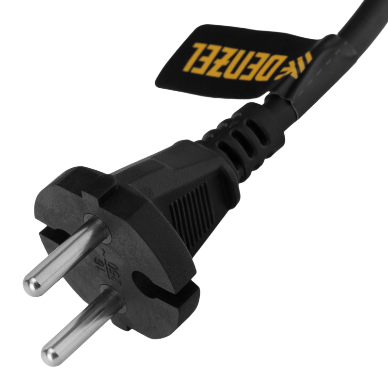Шнур сетевой Denzel Energy Series 37665, ПВС, 3 м, 2х1 мм, с неразборной вилкой, черный в Твери