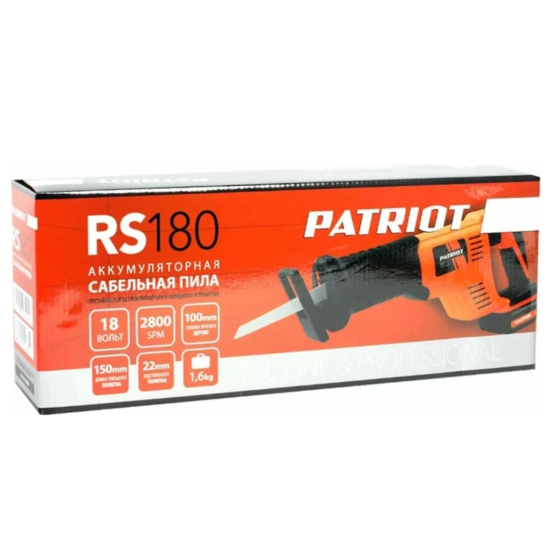 Пила сабельная аккумуляторная Patriot RS 180UES 110301810, 18В, 3000 ход/мин в Иваново