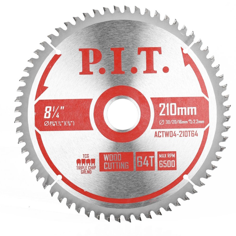 Диск пильный P.I.T. ACTW04-210T64, 210x30/20/16x2,2 мм, 64T в Муроме