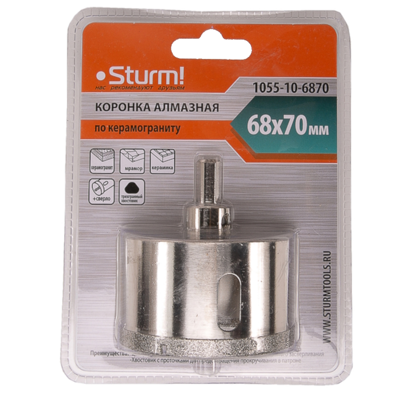 Коронка алмазная Sturm 1055-10-6870  в Туле