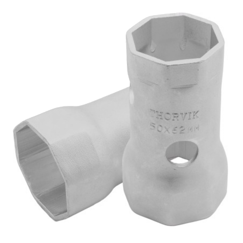 Ключ трубчатый ступичный Thorvik BS8P5062 053763, восьмигранный двусторонний, 50х62 мм, 130 мм в Череповце