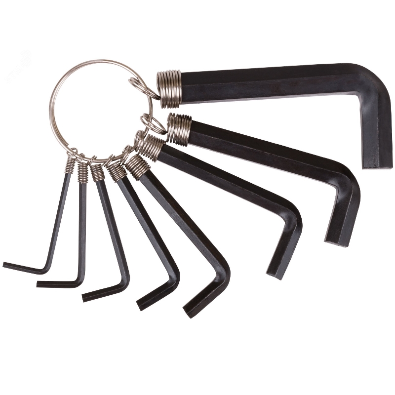 Ключи шестигранные Курс 64172 HEX на кольце 8 шт2-10 мм 184₽