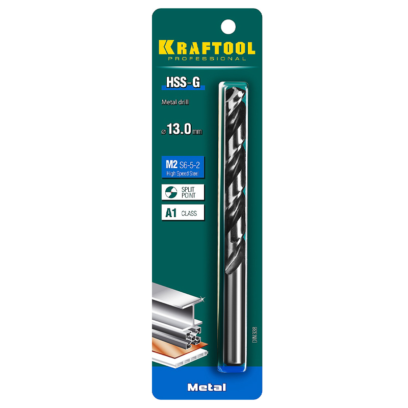 Сверло по металлу Kraftool HSS-G 13.0 х151мм, 29651-13, сталь М2(S6-5-2) в Муроме