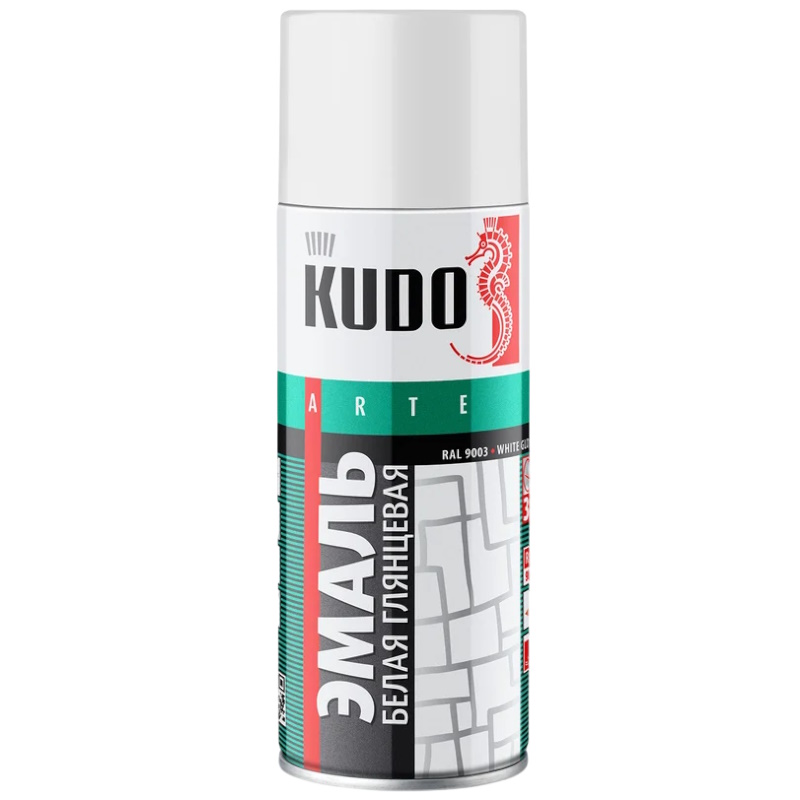 Эмаль универсальная белая глянцевая Kudo KU-1001 520мл 189₽