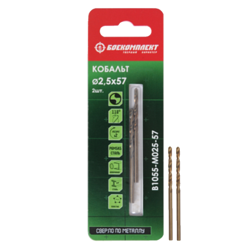 Сверло по металлу Боекомплект B1055-M025-57 87₽