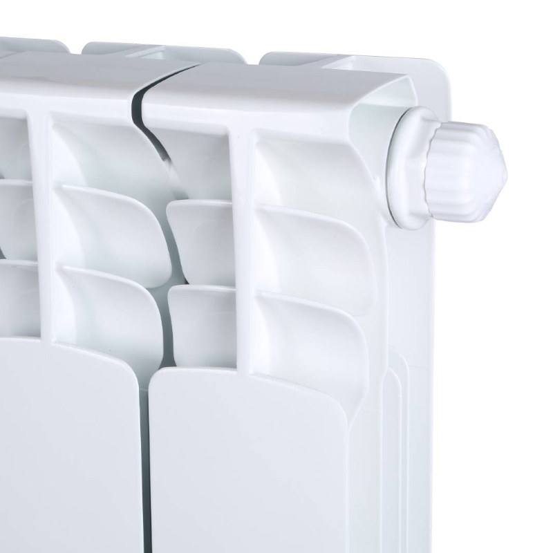 Радиатор Stout Space 500 SRB-0320-050009, 9 секций, биметаллический, нижнее правое подключение, RAL9016