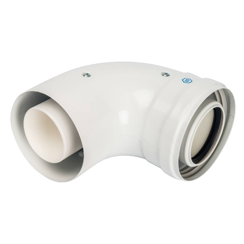 Колено для конденсационных котлов 90° Stout SCA-8610-210090 DN60/100, PP-FE в Кинешме