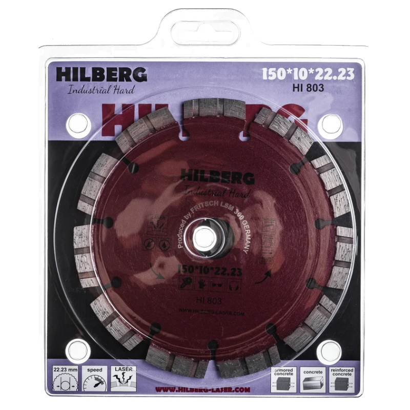 Диск алмазный отрезной Hilberg HI803, 150х22.23, Industrial Hard  в Угличе