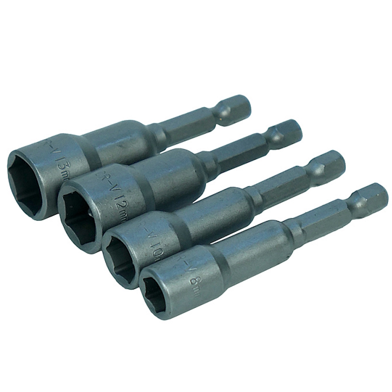 Набор бит для кровельных саморезов Sturm 1041-05-S4, 4 шт, 8, 10, 12, 13 x 65мм, магнитные, CrV в Кинешме