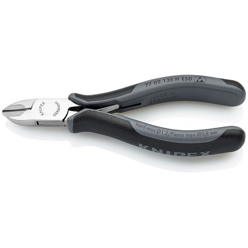 Бокорезы Knipex KN-7702135HESD для электроники с лезвиями из твёрдосплава, округлая головка, 135 мм, 2-комп антистатические ручки в Иваново