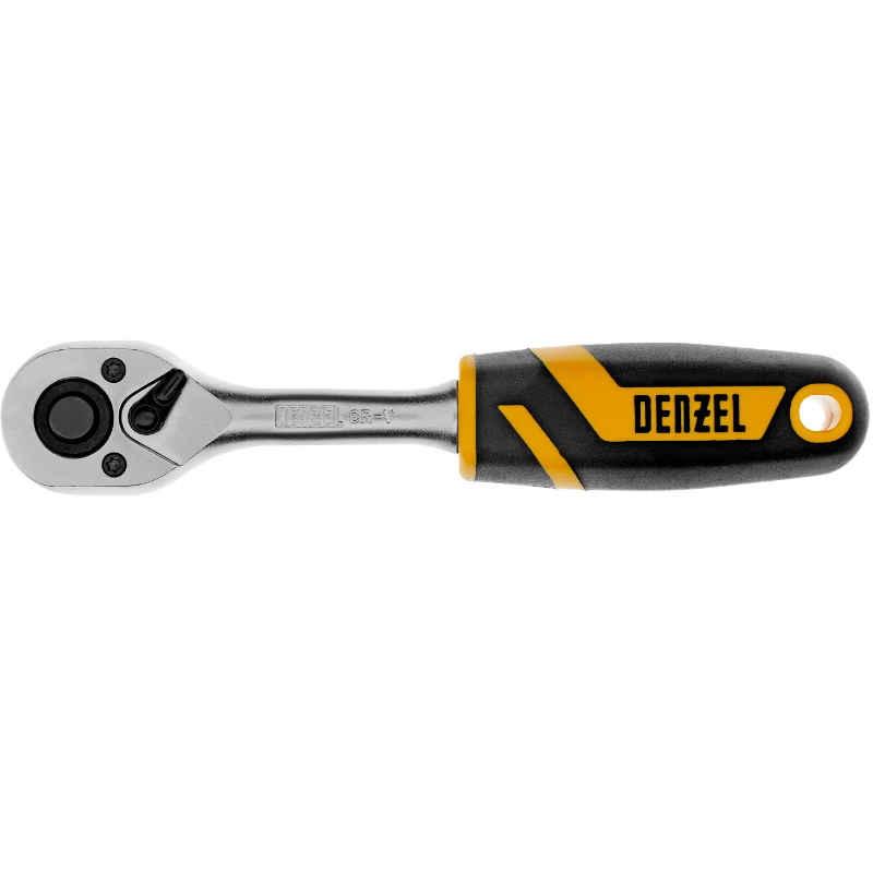 Ключ-трещотка Denzel 14031, 1/4", 90 зубьев, с быстрым сбросом, CrV в Угличе