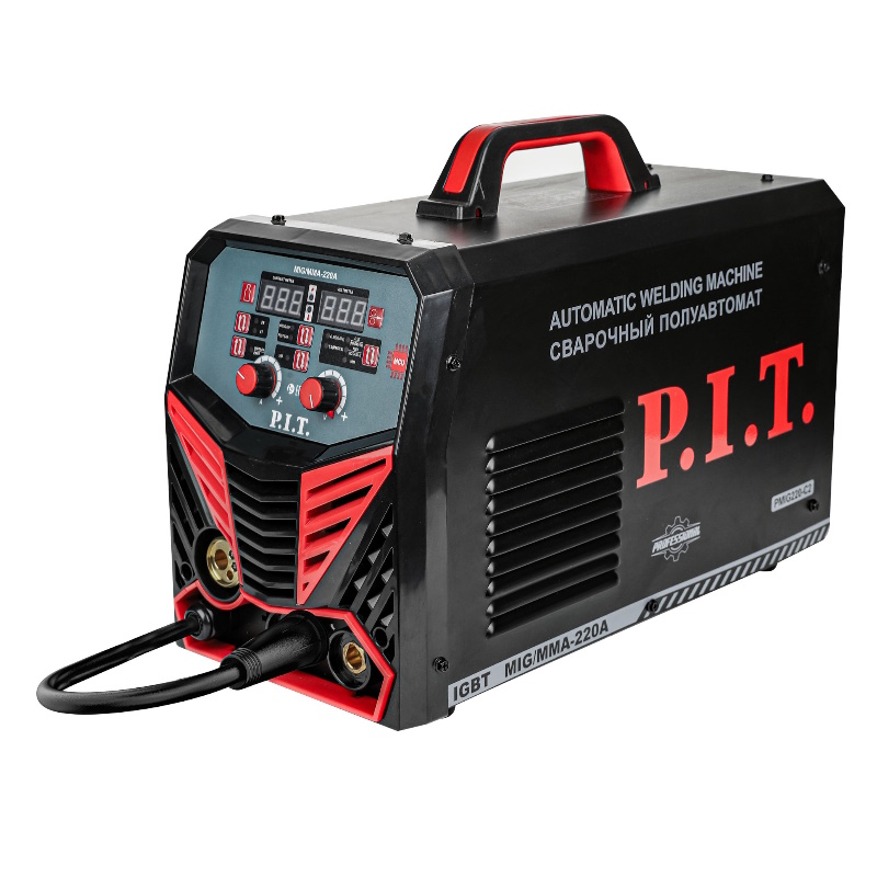 Сварочный полуавтомат PIT PMIG220-С2 75 кВт 220А ПВ-60 MMA 16-50мм MIG 08-10мм