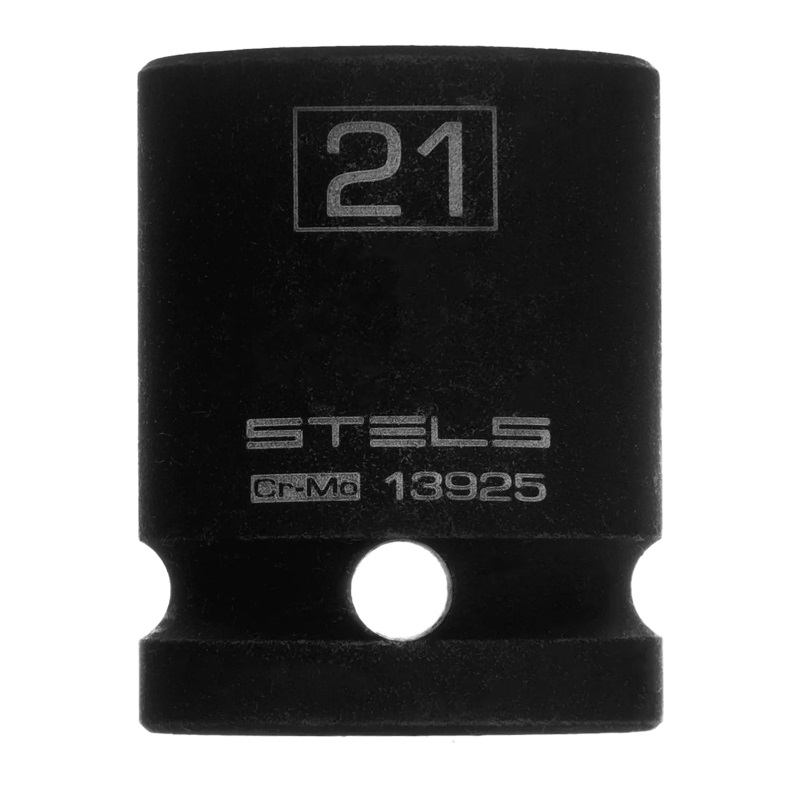 Головка ударная шестигранная Stels 13925, 21 мм, 1/2", CrMo в Вологде