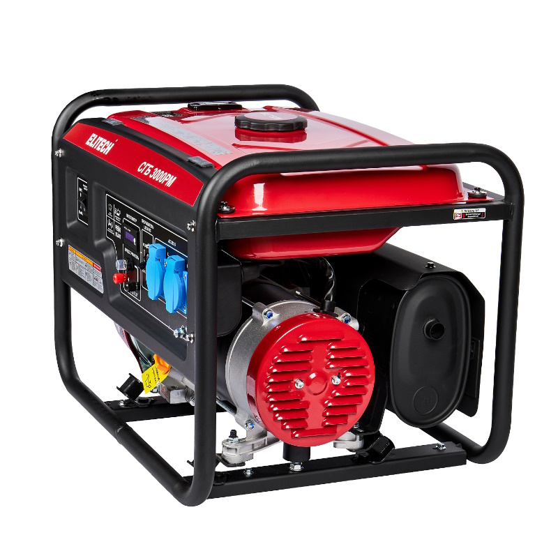 Генератор бензиновый Elitech СГБ 3000РМ 205550, 4-т, мак 2.8/ном 2.5 кВт,230В-11А