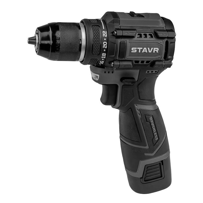 Дрель-шуруповерт аккумуляторная Ставр SDD 16BL-2K 4610264003714, 16V, BL мотор, 34/16 Нм (акб 2x2.0 Ач, зу стац, кейс) в Кинешме