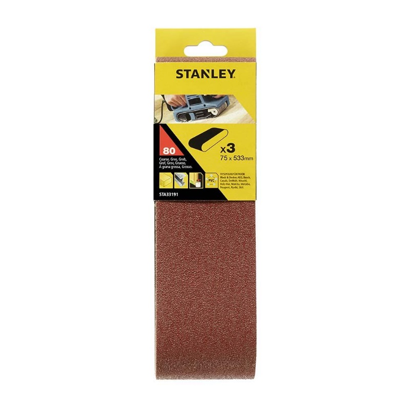 Шлифовальная лента Stanley STA33191-XJ (75x533 мм, 80G, 3 шт.) в Муроме