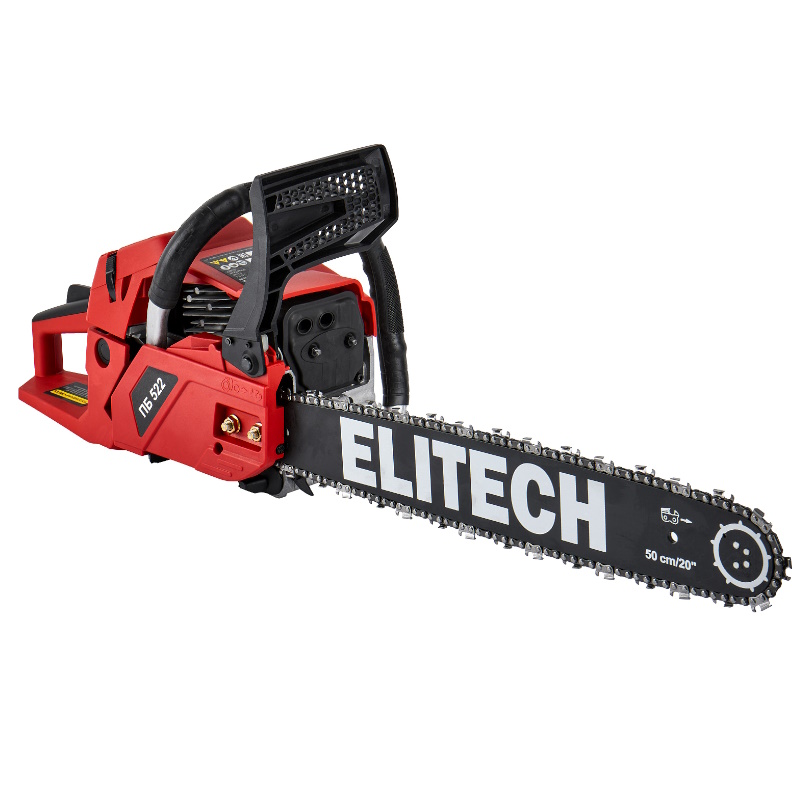 Бензопила Elitech ДМ ПБ 522 (E1611.014.00) 205450, 50 см3, 2.2 кВт/3.0л.с.,шина 50 см,3200-11000 об/мин
