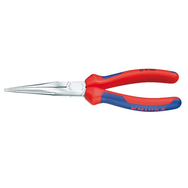 Плоскогубцы механика Knipex KN-3815200 плоскокруглые губки 200 мм хром двухкомпонентные ручки 6482₽