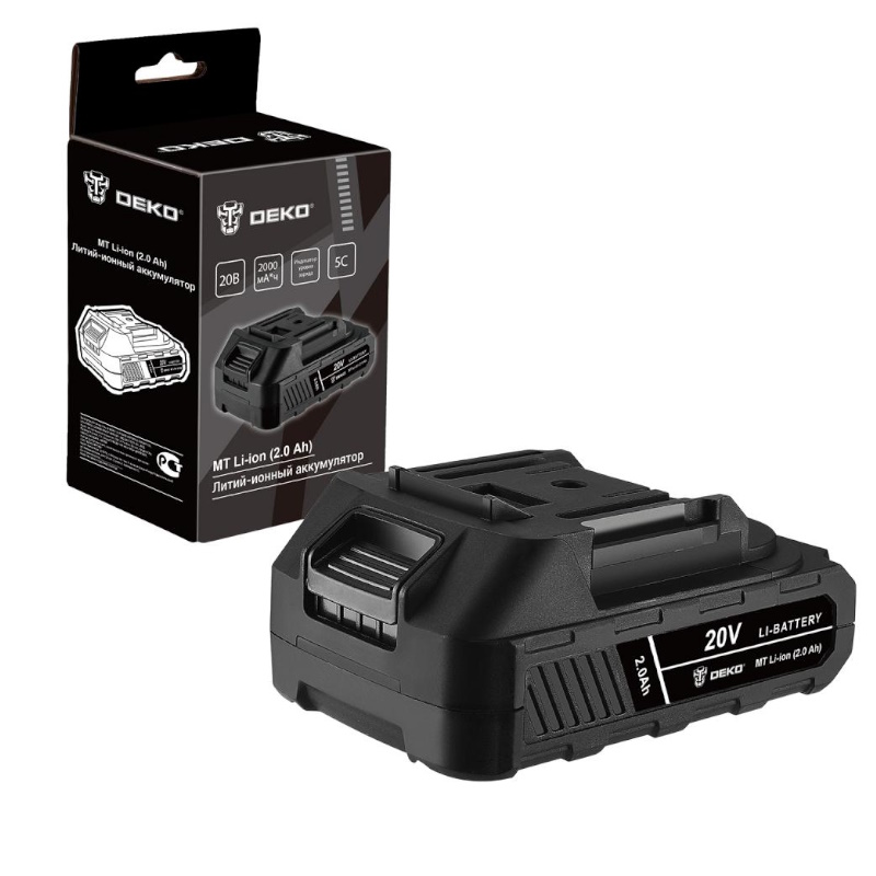 Аккумулятор Deko MT Li-ion 084-1068, 20В, 2.0Ач, разъём UNV в Костроме