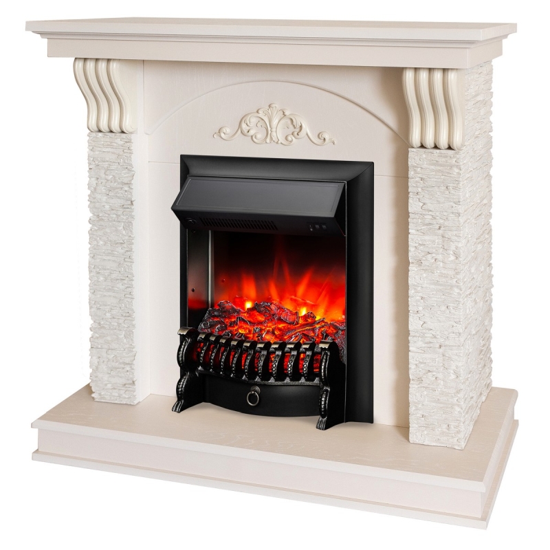 Каминокомплект RealFlame CORFINO STD/18 WT + FOBOS LUX BL 10018040 в Переславле