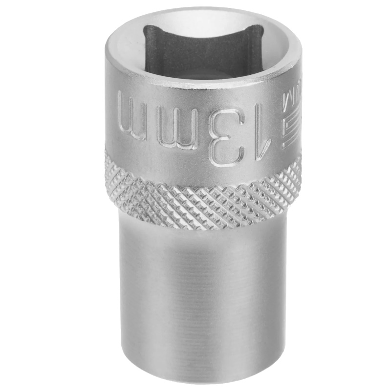 Головка торцевая Stels 13657, 13 мм, 12-гранная, CrV, под квадрат 1/2", хромированная в Угличе