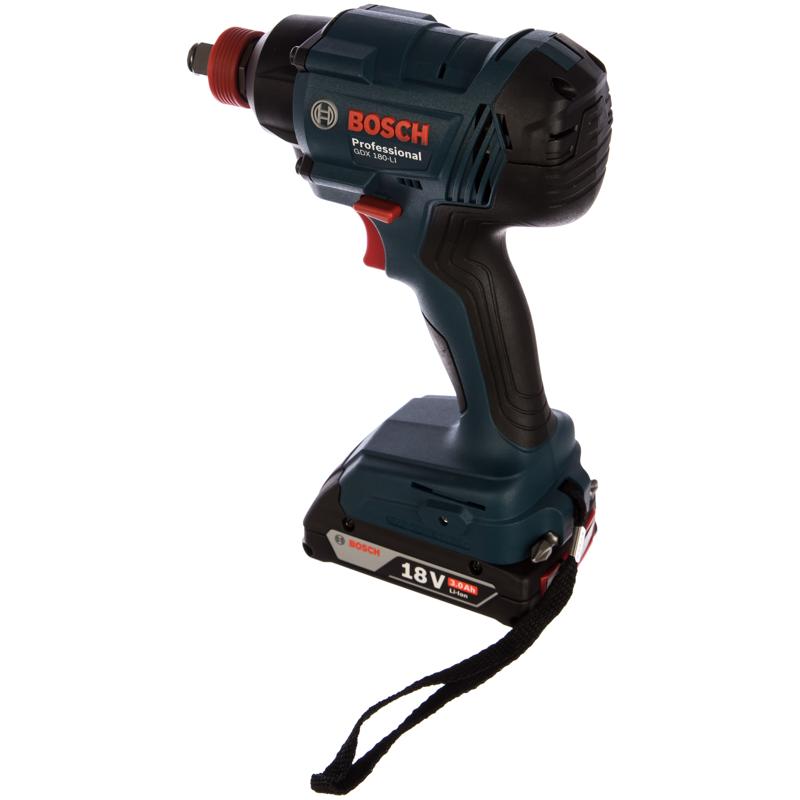 Аккумуляторный ударный гайковерт Bosch GDX 180-LI 0.601.9G5.220, аккумулятор li-ion в Туле