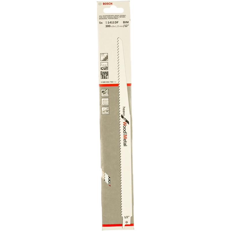 Пилки для сабельной пилы Bosch S 1411 DF 2.608.654.763 (5 шт.) в Александрове