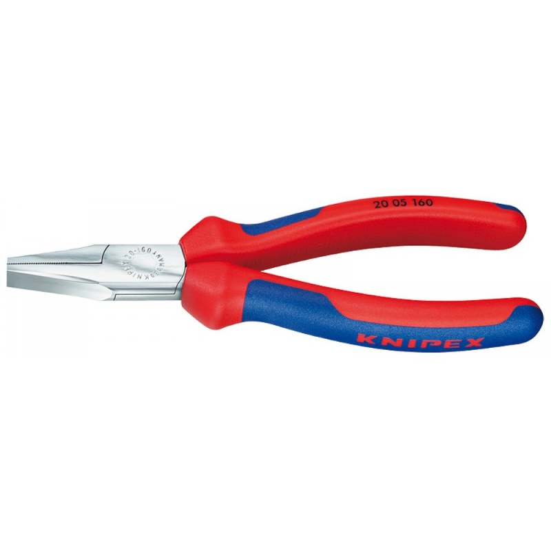 Плоскогубцы Knipex KN-2005140 тупоносые рифлённые губки 28 мм, длина 140 мм, хром, 2-комп ручки