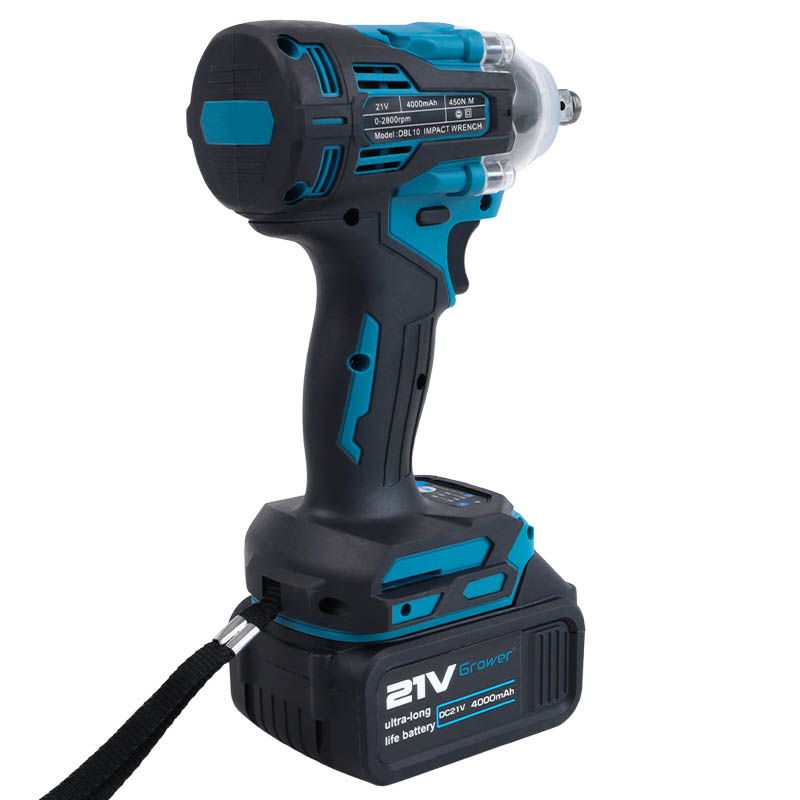 Бесщеточный ударный гайковерт Grower DBL10, 450 Нм, 21v (под Makita LXT), 4Ah аккумулятор 2 шт, в кейсе