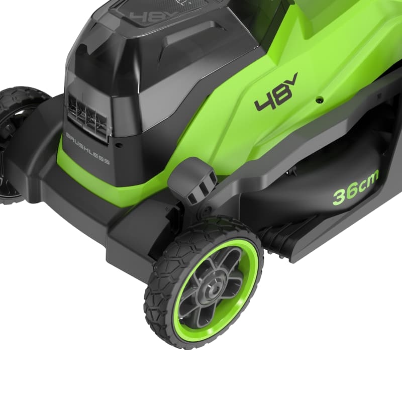 Газонокосилка аккумуляорная Greenworks GD24X2LM361 2520707UD, 24Вx2, 36 см, бесщеточная, c 2хАКБ 4Ач и ЗУ в Туле