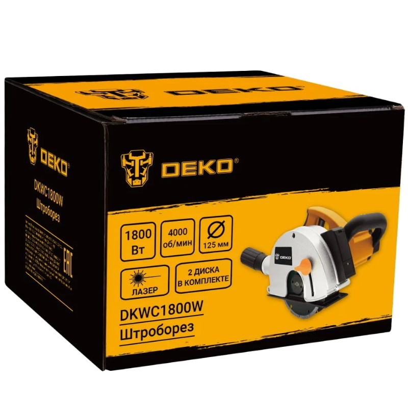 Штроборез Deko DKWC1800W 083-1098, 125 мм, 1800 Вт, лазерный указатель в Туле
