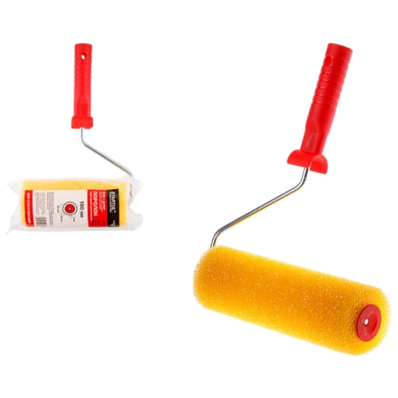 Валик Startul PROFI ST0218-18R поролоновый Структурный крупнопористый 180 мм с ручкой 8 мм 369₽