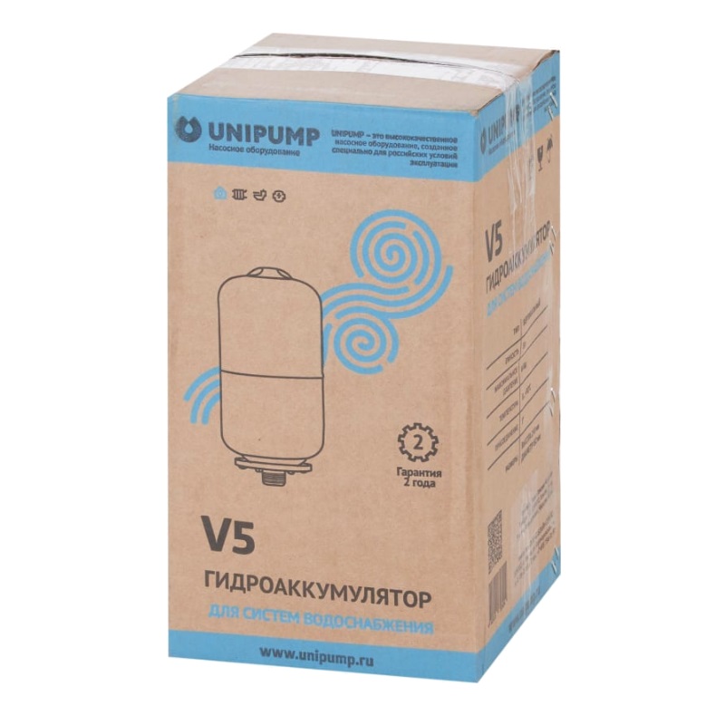 Гидроаккумулятор вертикальный Unipump V 5 21057 в Рыбинске