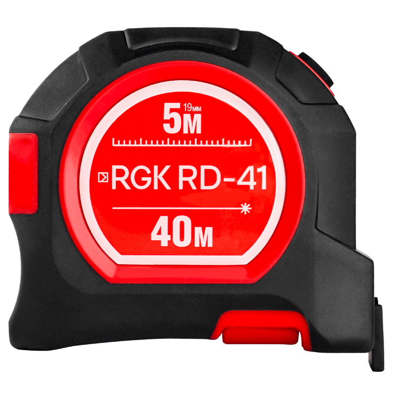 Лазерный дальномер RGK RD-41, с рулеткой 5 м, 40 м, АКБ, красный луч в Муроме
