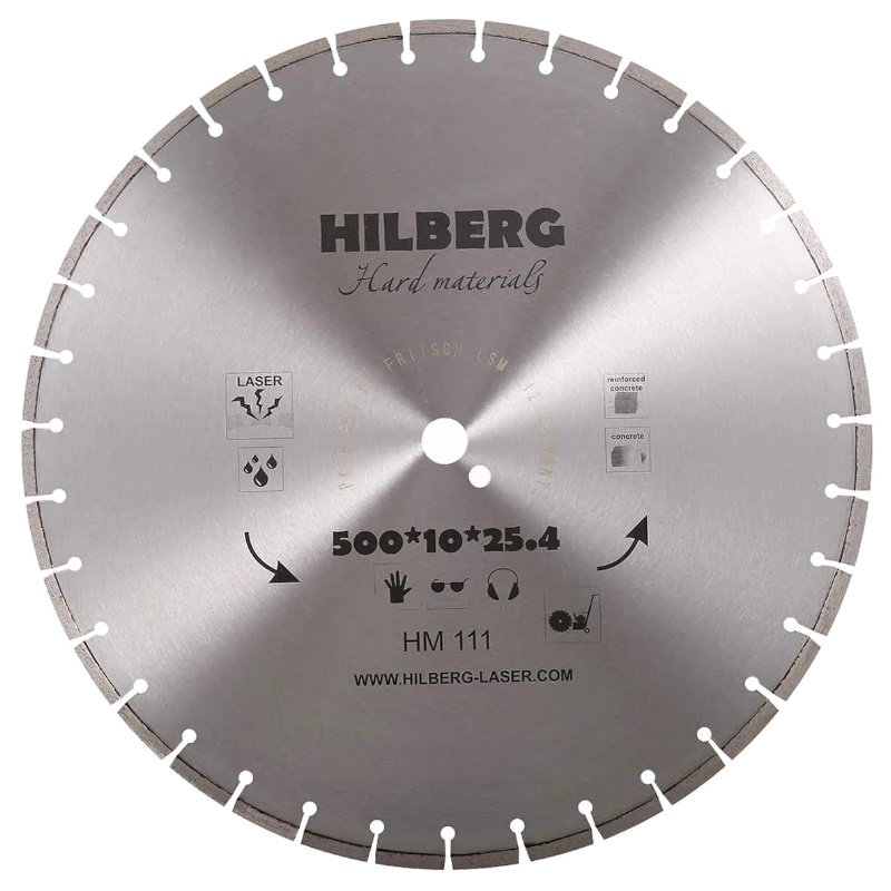 Диск алмазный отрезной Hilberg Hard Materials Лазер HM111, 500*25.4