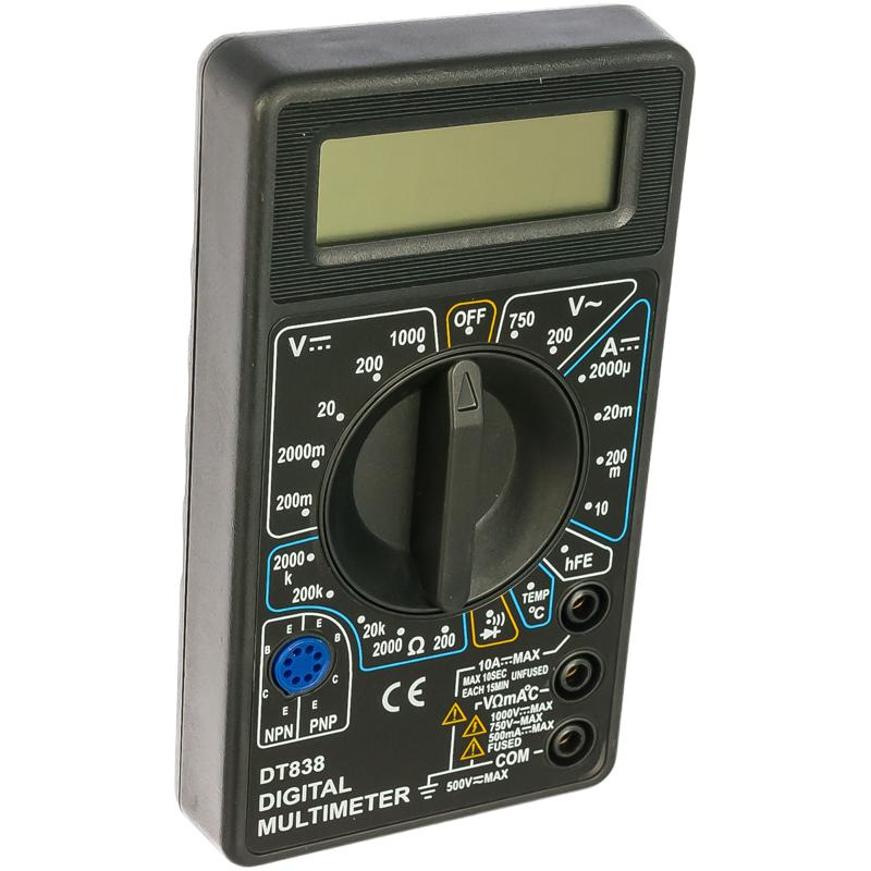 Мультиметр Ресанта DT 838 61/10/513 (измеряемое напряжение AC 200-750в, сопротивление до 200 мОм) в Костроме