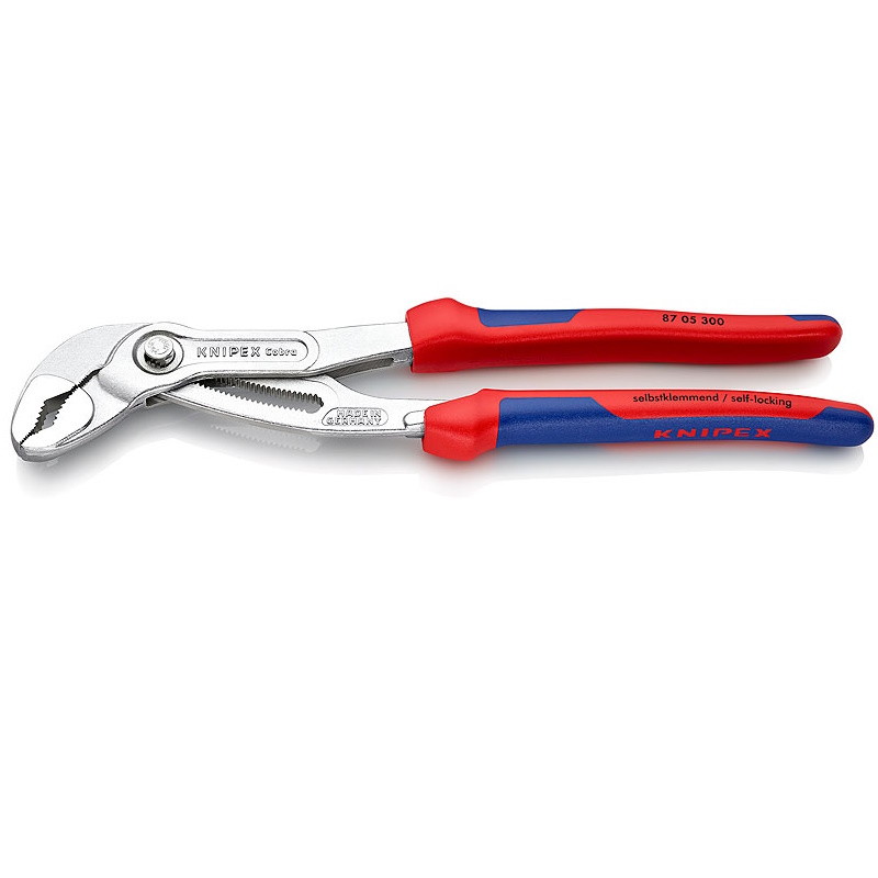 Клещи переставные Knipex COBRA KN-8705300, зев 70 мм, длина 300 мм, хром, 2-комп ручки в Иваново