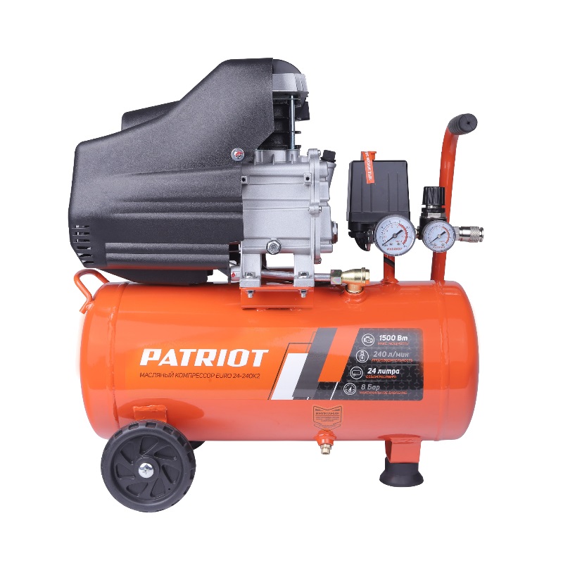 Компрессор поршневой масляный Patriot EURO 24-240K2 + набор пневмоинструмента KIT 5C 525302118