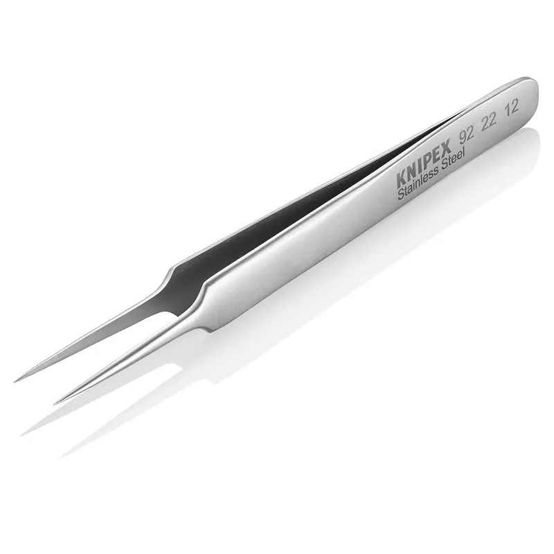 Пинцет захватный прецизионный Knipex KN-922212, особо тонкие губки, 105 мм, CrNi нерж, антимагнит, кислотостойкий