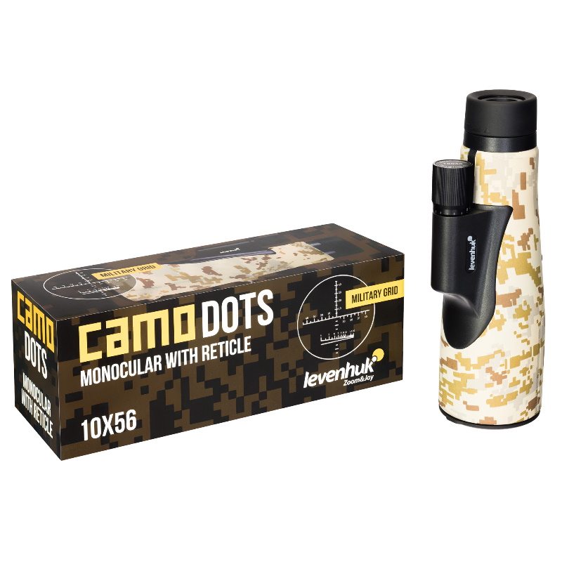 Монокуляр камуфляжный Levenhuk Camo Pine 81946, 10x56, с сеткой в Угличе