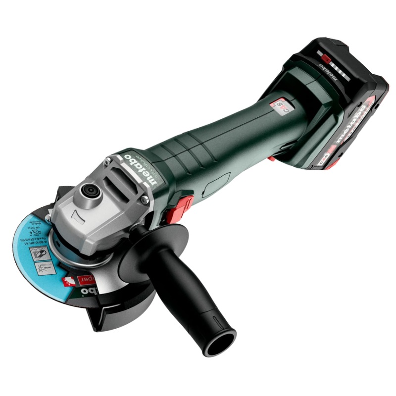 Угловая шлифмашина (болгарка) аккумуляторная Metabo W 18 L 9-125 602247510, 125 мм, 18 В, плавный пуск, в кейсе