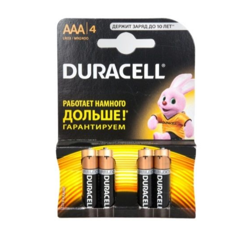 Батарейки Duracell (ААА, 4 шт.) 5000394116085 в Костроме