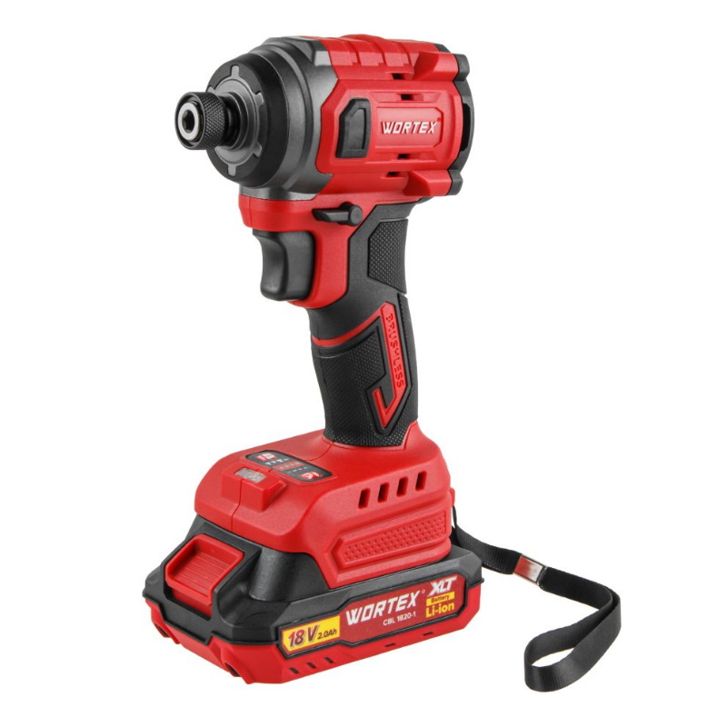 Аккумуляторный ударный гайковерт/винтоверт Wortex CWR 0218 XLT 1329731, 2x2 А*ч, в чемодане, бесщеточный, 18 В, 220 Н*м в Иваново