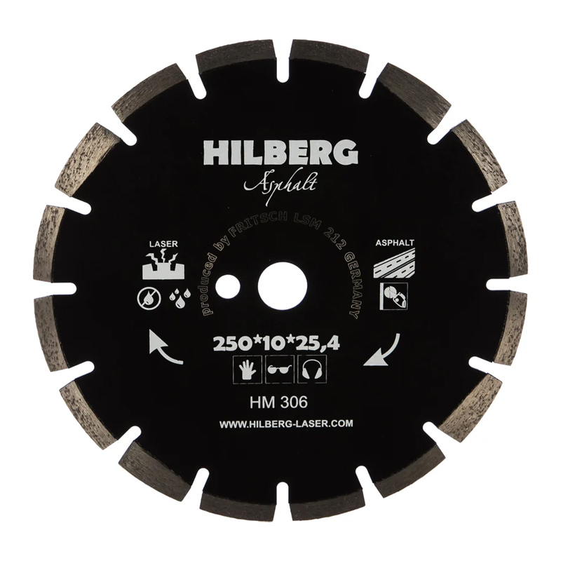 Диск алмазный отрезной по асфальту Hilberg Hard Materials Лазер HM306 250x254 6675₽