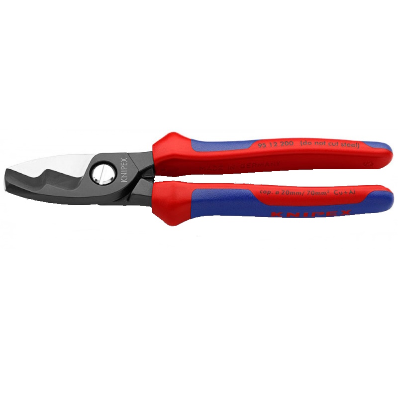 Кабелерез с двойными режущими кромками Knipex KN-9512200SB 20 мм 70 мм длина 200 мм 8191₽