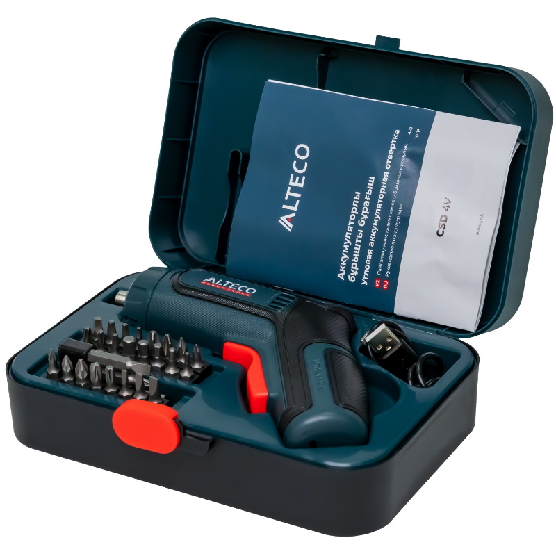 Отвёртка аккумуляторная Alteco CSD 4V 67506, угловая